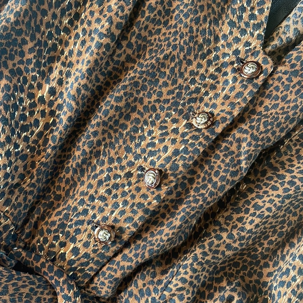 M.J.Carroll Leopard Print Jumpsuit, Size 5-6 - image 7